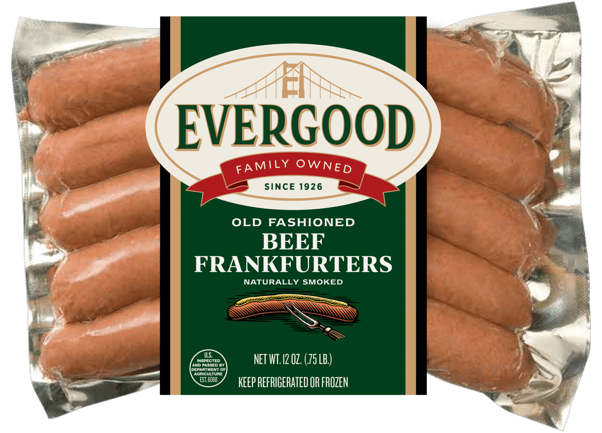 Product Photo: Old Fashioned Beef Frankfurters